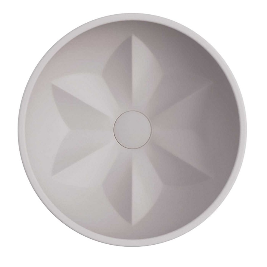 Decoration Azzurra Art Lavabos Et Baignoires | Cuvette A Main Fleur Round Ash-Gray