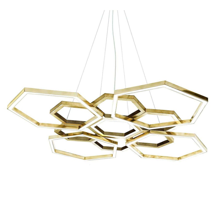 Eclairage Il Paralume Marina Suspensions | Lustre Hexagonal En Or