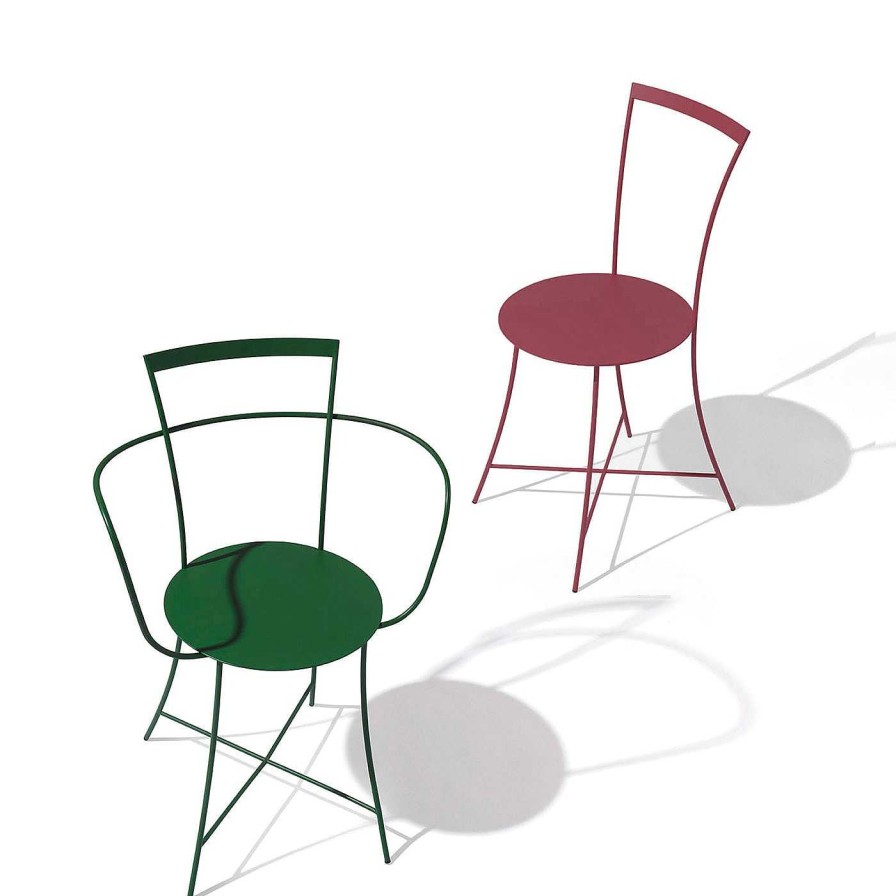 Mobilier Internoitaliano Chaises Et Tabourets D'Exterieur | Chaise Rouge Irma De Mario Scairato