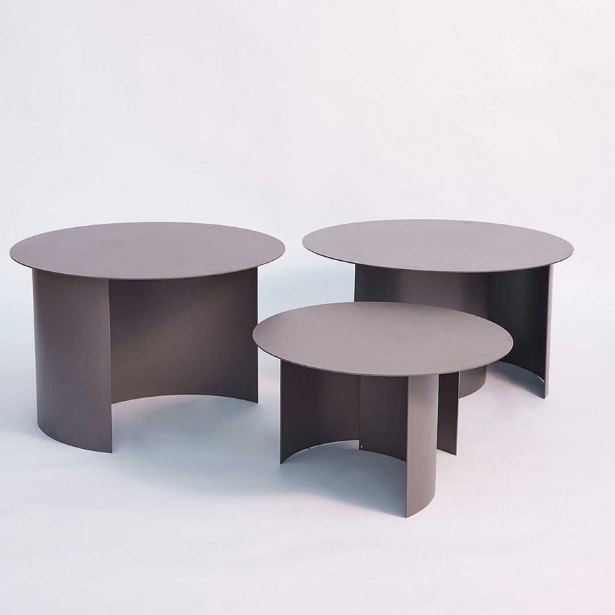 Mobilier DMG Fiesole Tables A Cafe D'Exterieur | Libra Set De 3 Tables Basses Rondes