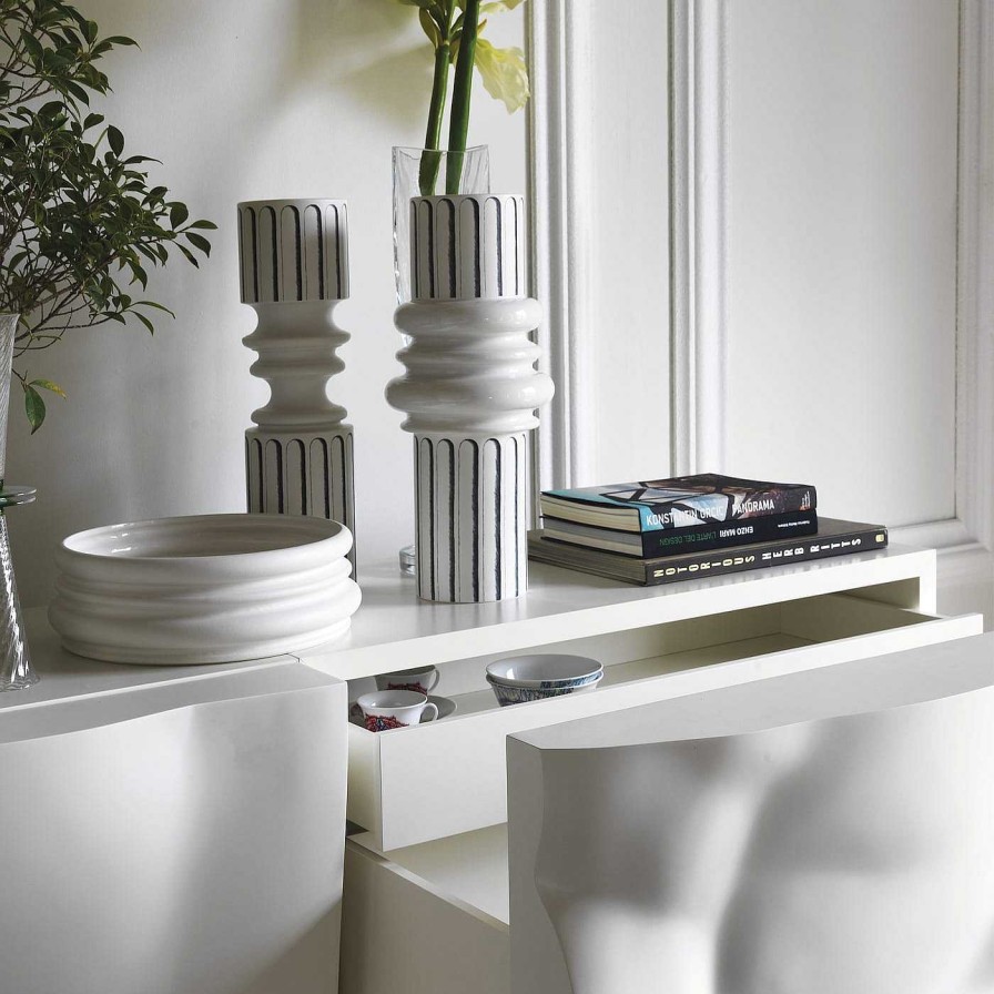 Mobilier Driade Credences | Systeme De Rangement Ercole E Afrodite 4 Pieces Blanc Par Driade Lab