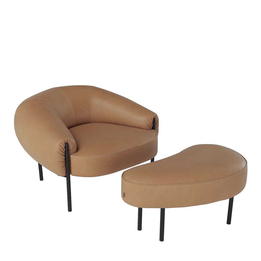 Mobilier Amura Meridienne | Ensemble Fauteuil Et Pouf Isola De Lucy Kurrein