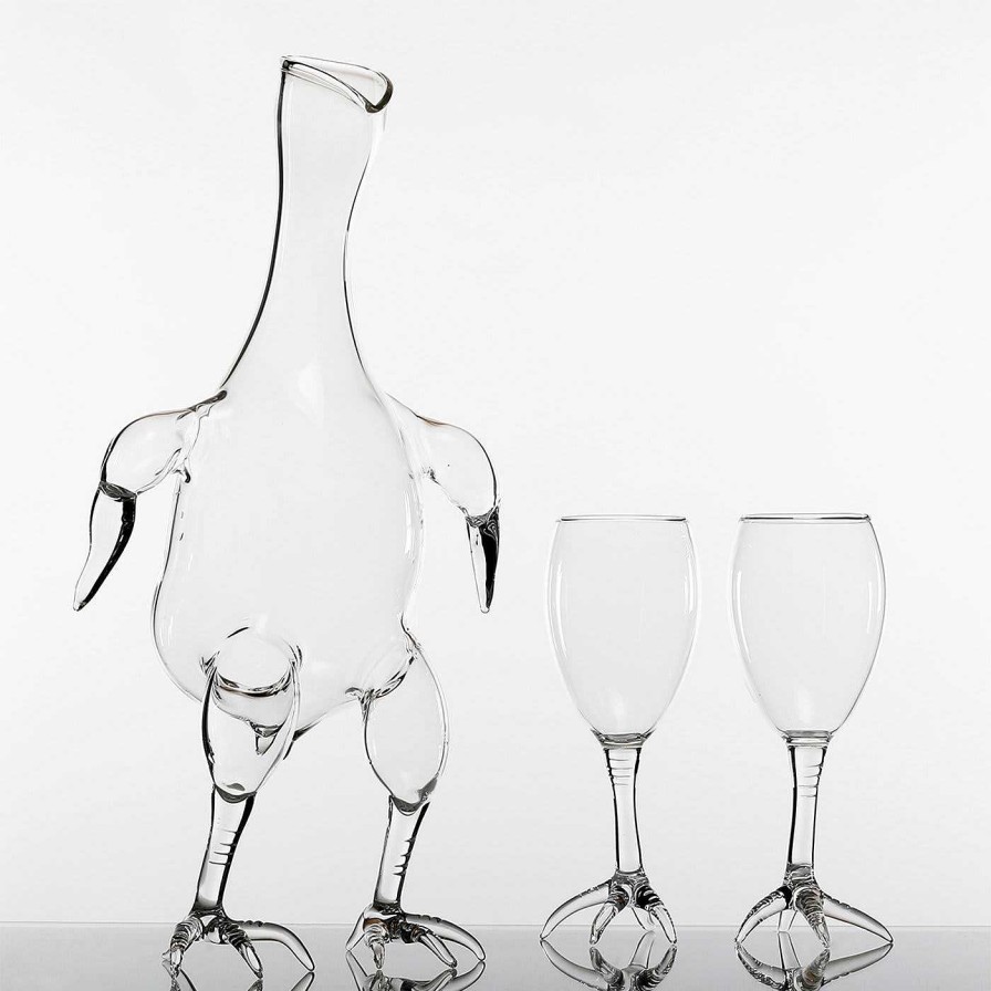 Arts De La Table Simone Crestani Verres A Vin | Lot De Deux Verres A Vin Gajna Bird