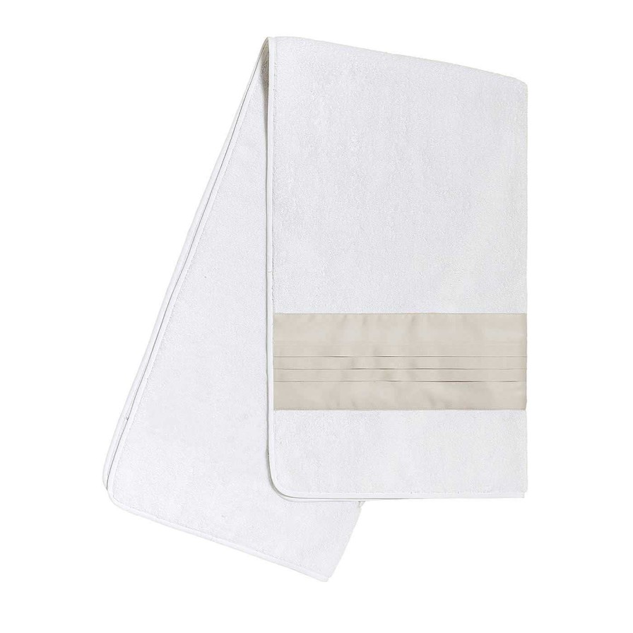 Decoration Verderoccia Linge De Bain | Serviette De Bain Plisse White & Marble