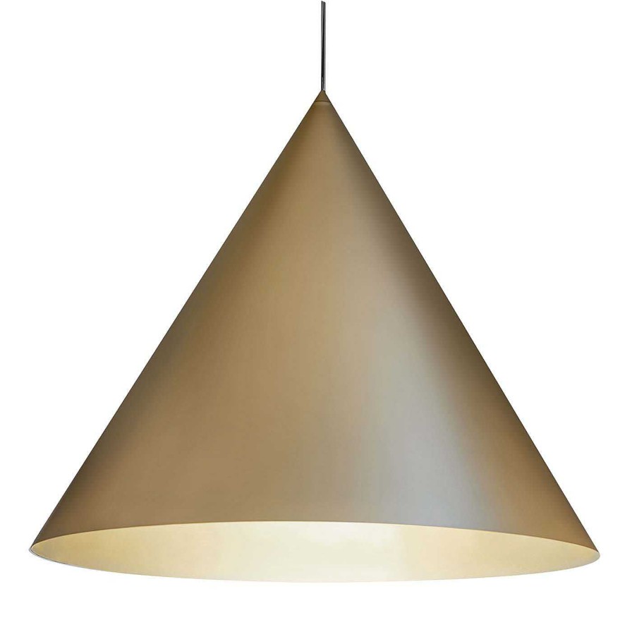 Eclairage Firmamento Milano Suspensions | Lampe A Suspension Cono Gold By Carlo Guglielmi