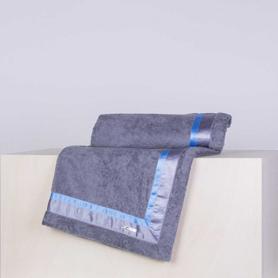 Decoration Alessandro Di Marco Linge De Bain | Serviette De Plage Gris-Bleu