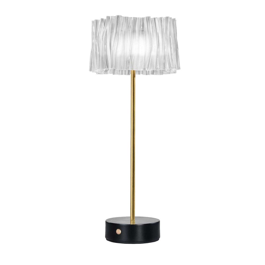 Eclairage Slamp Lampes Portables | Accordeon Battery Black Prisma Table Lamp By Marc Sadler