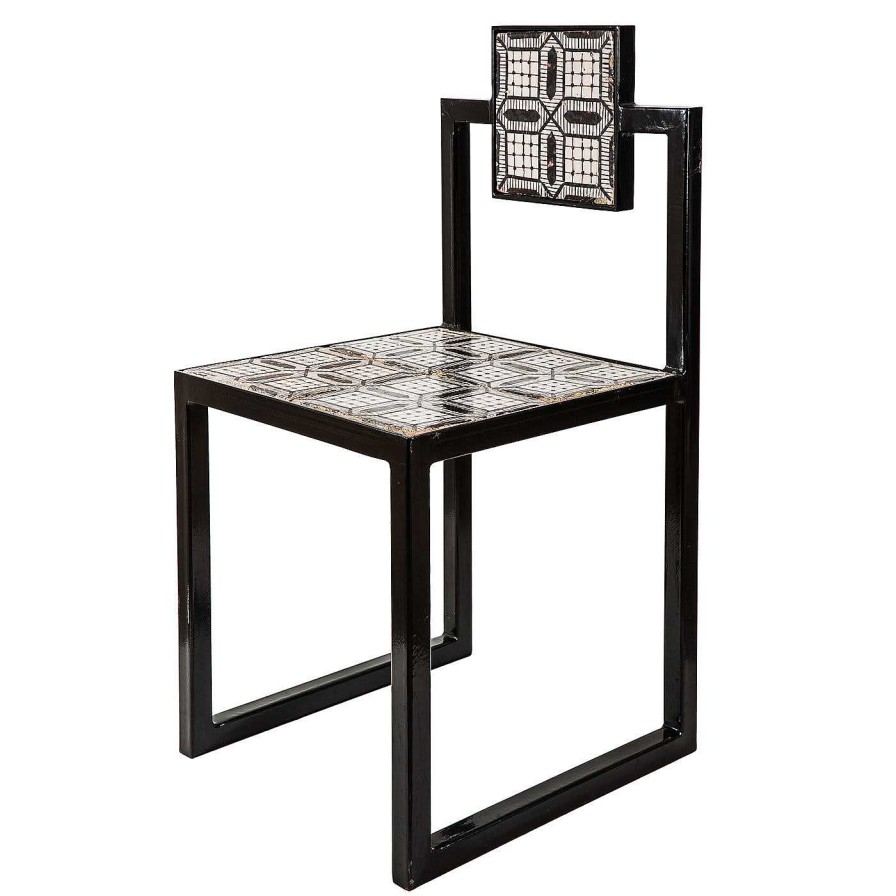 Mobilier Francesco Della Femina Chaises Et Tabourets D'Exterieur | Tiles Outdoor Square Iron Chair