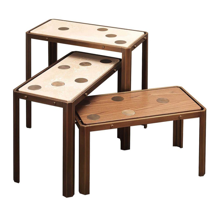 Mobilier Officina Ciani Tables Gigognes | Domino Set Of 3 Nesting Tables By Ciarmoli Queda Studio