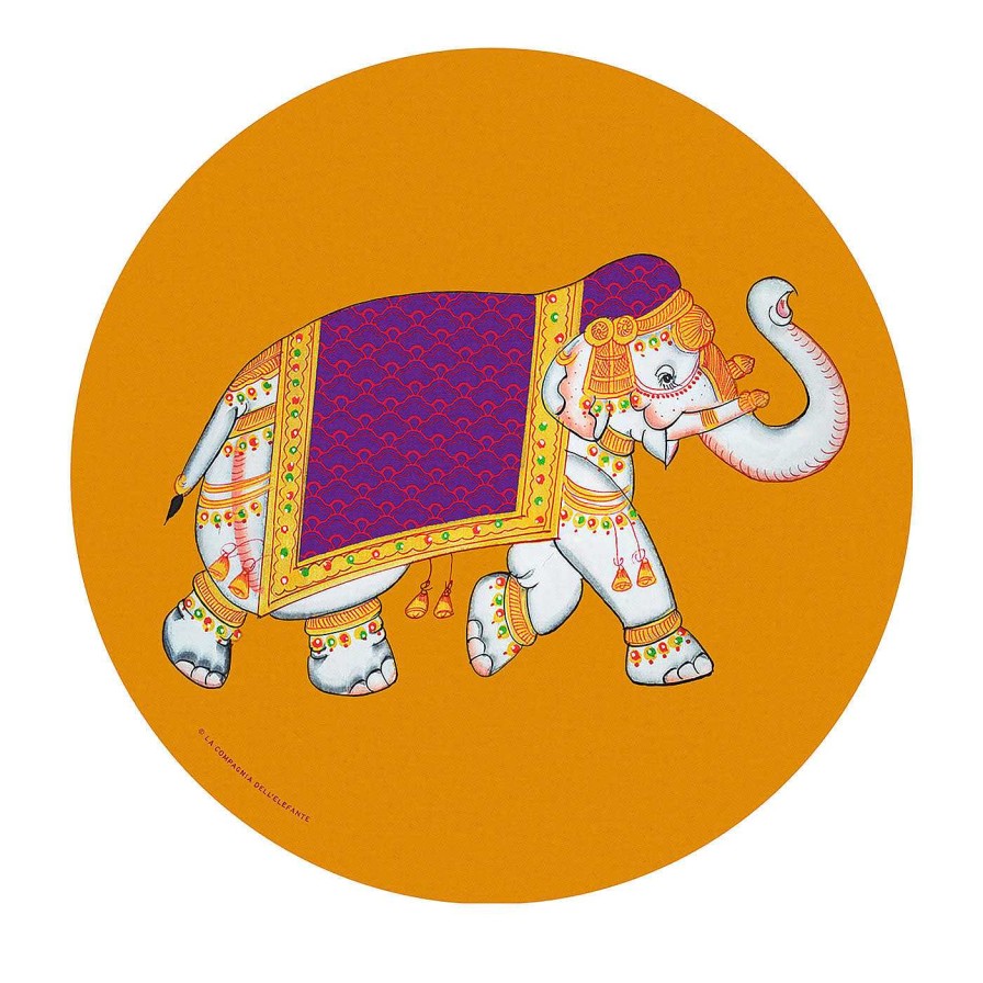 Arts De La Table Compagnia dell'Elefante Sets De Table | Elephant Set De 2 Sets De Table Jaunes