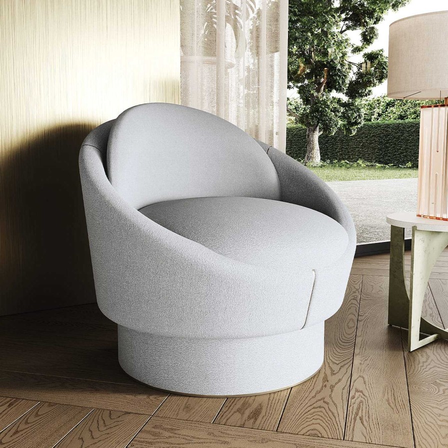 Mobilier Paolo Castelli Fauteuils | Fauteuil Luna Blanc