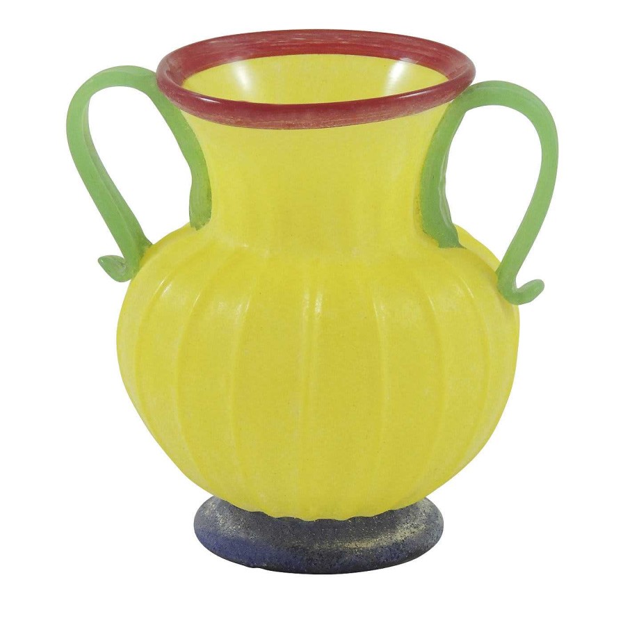 Decoration Gambaro e Tagliapietra Amphores | Vase Jaune Multicolore Scavo