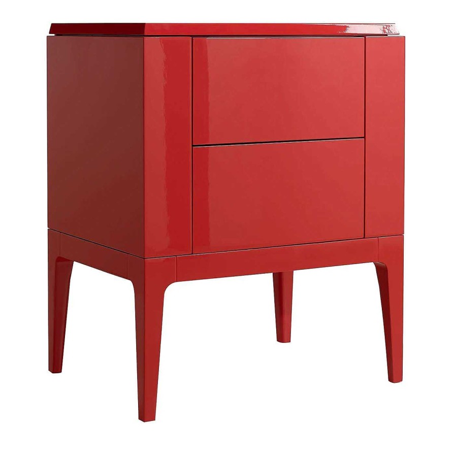 Mobilier Grilli Tables De Nuit | Zarafa Table De Nuit Rouge