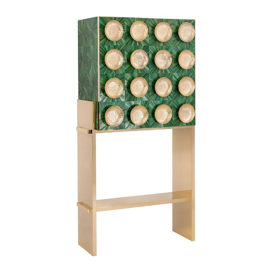 Mobilier CG Capelletti Bars | Meuble De Bar En Paille Francaise Verte