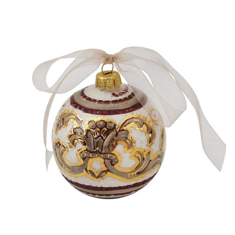 Decoration Sambuco Decorations De Vacances | Boule De Noel Doree Ornamernt