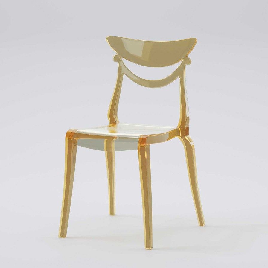 Mobilier Alma Design Chaises Et Tabourets D'Exterieur | Ensemble De 4 Chaises Marlene Jaunes