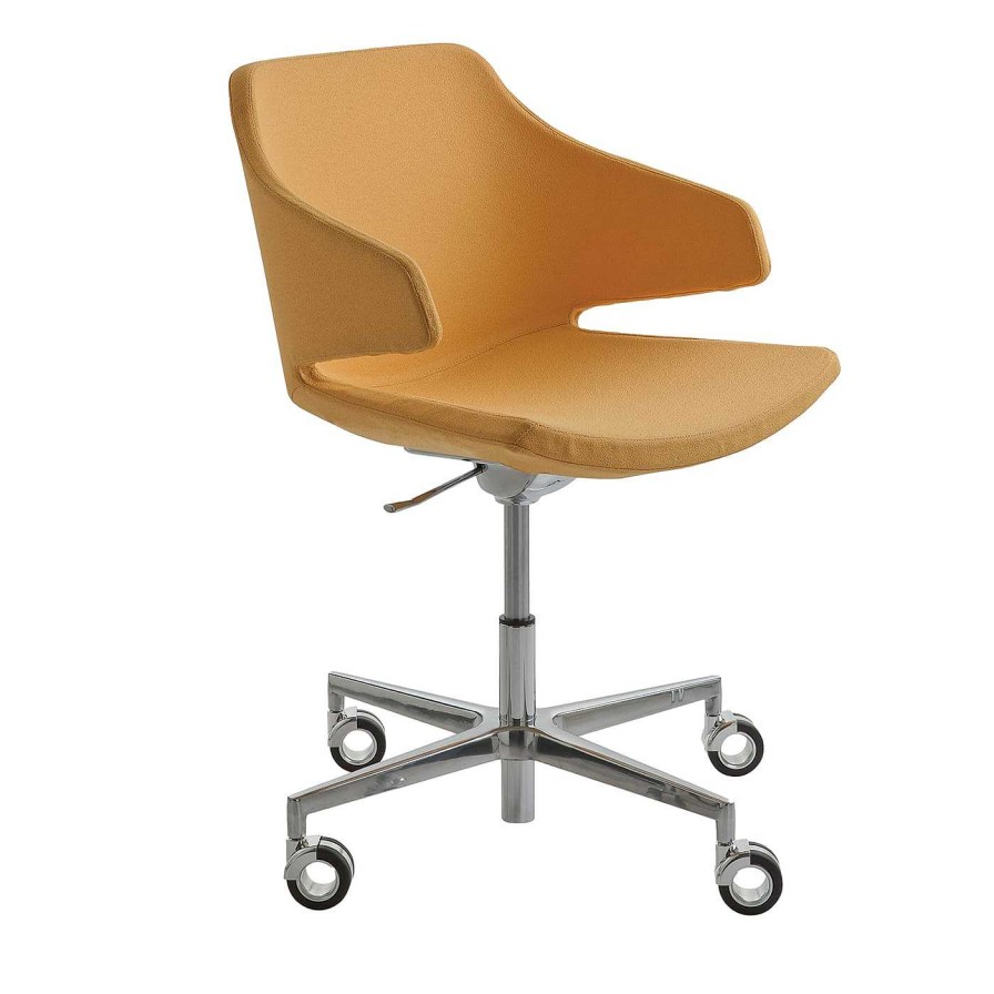 Mobilier Luxy Chaises De Bureau | Fauteuil Pivotant Meraviglia Yellow