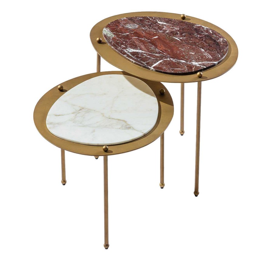 Mobilier Carpanese Home Tables Gigognes | Island H&L - Ensemble De 2 Tables Basses