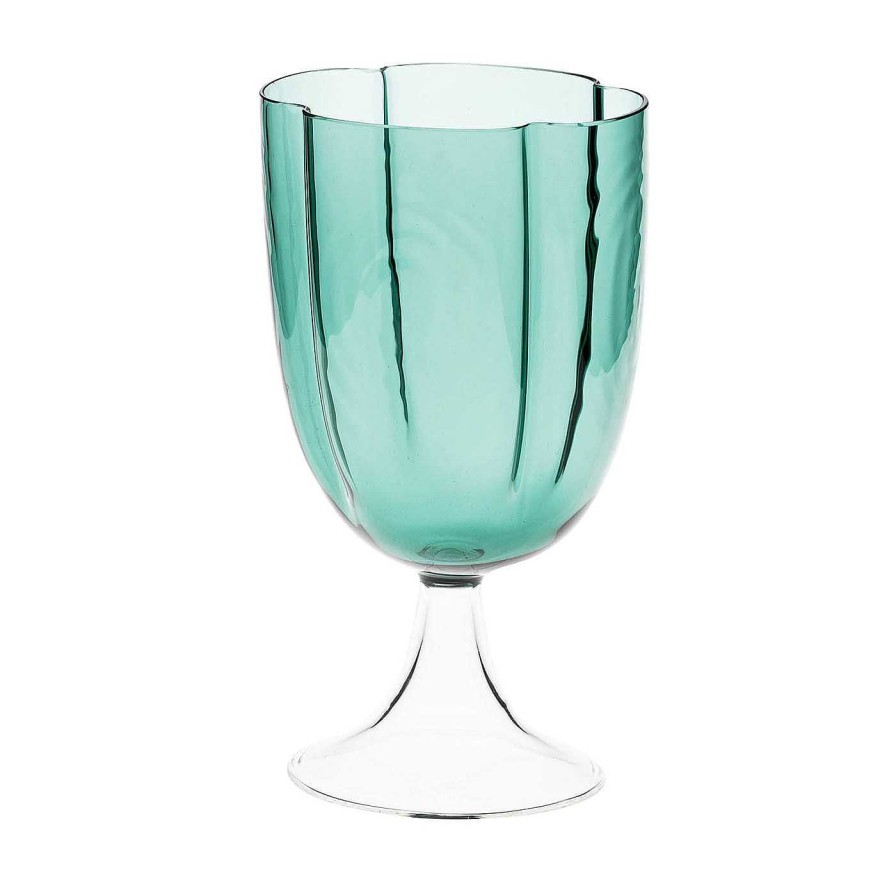 Arts De La Table Casarialto Verres A Vin | Ensemble De 4 Verres A Vin En Forme De Petale De Tilleul