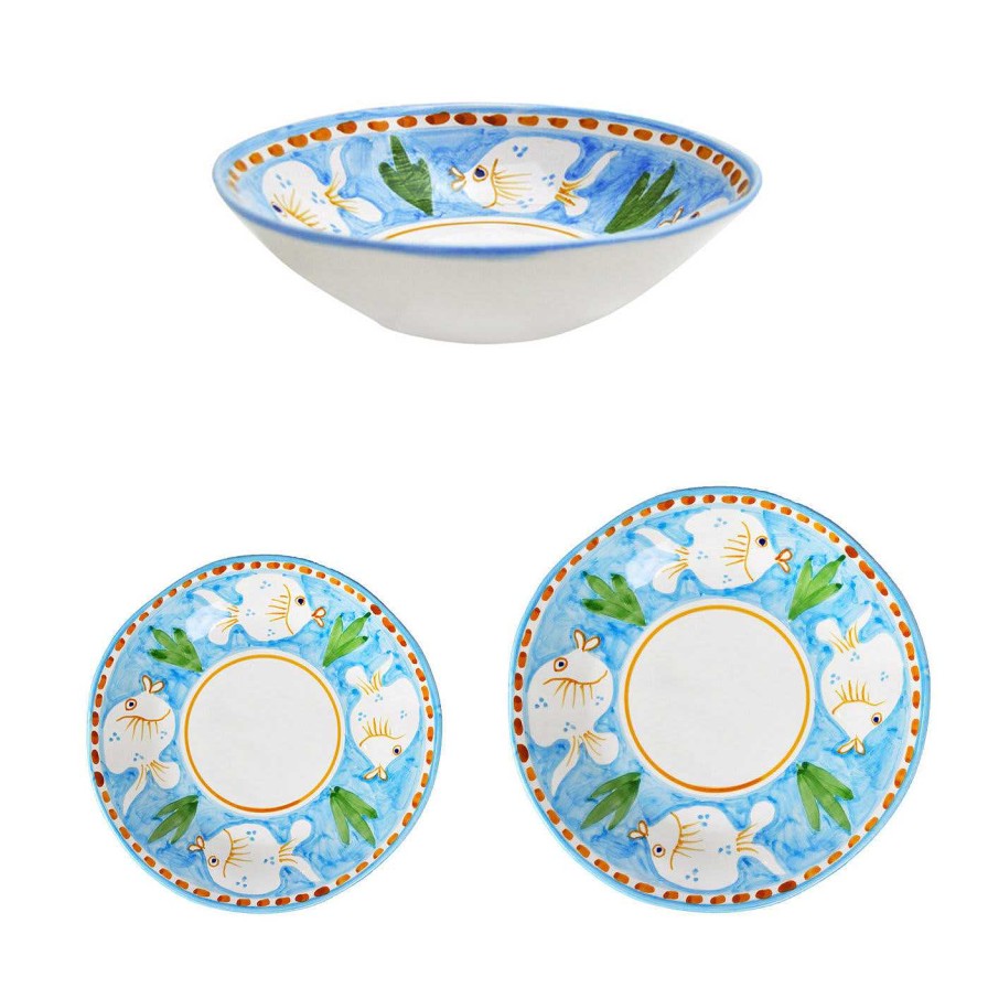 Arts De La Table Arcucci Handmade Services De Table | Poseidon 18 Pieces - Assiette En Turquoise