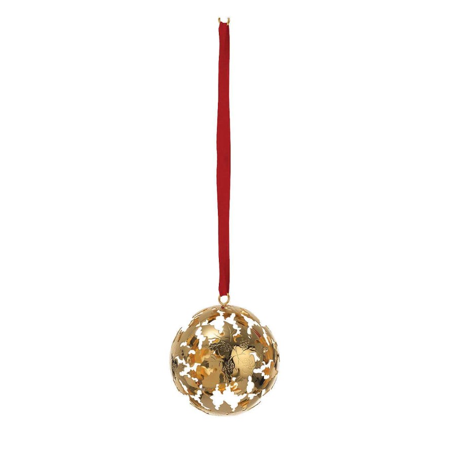 Decoration Greggio Decorations De Vacances | Ornement De Noel Holly Gold