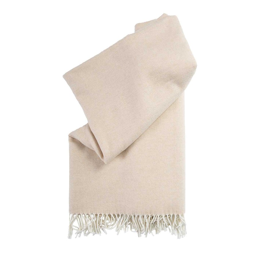 Decoration Ferò Milano Couvertures | Noblesse Couverture Rectangulaire A Franges Beige