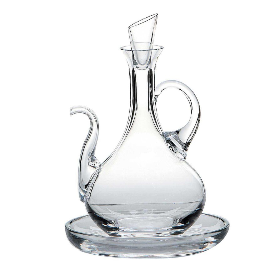 Arts De La Table Cristalleria ColleVilca Menagere Huile Et Vinaigre | Cruet Classica Et Plateau Rond