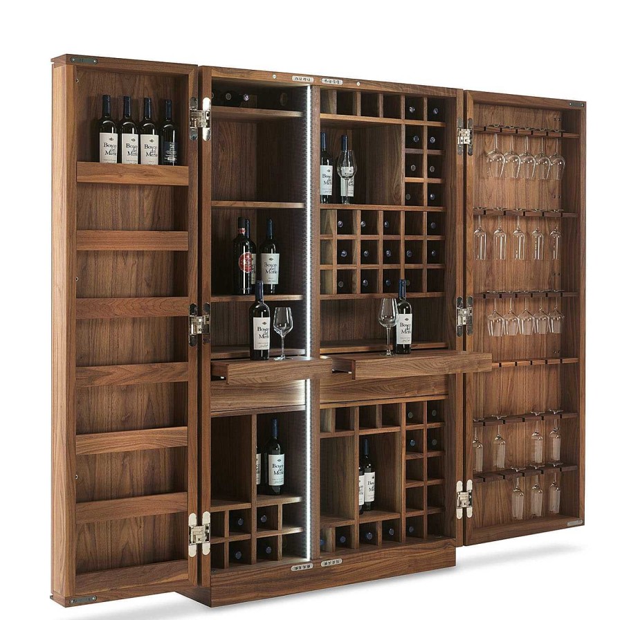 Mobilier Riva 1920 Bars | Armoire 2 Portes En Noyer Cambusa Wine De Giuliano Cappelletti