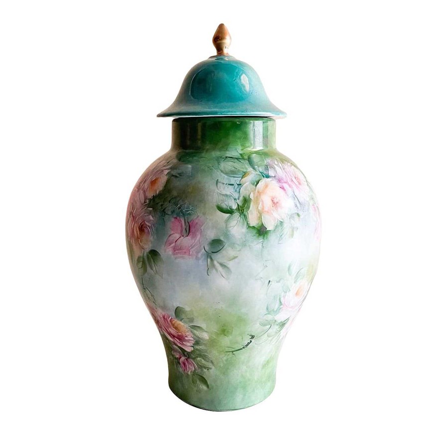 Decoration Elena Satta Vases Avec Couvercles | Potiche Polychrome Florale