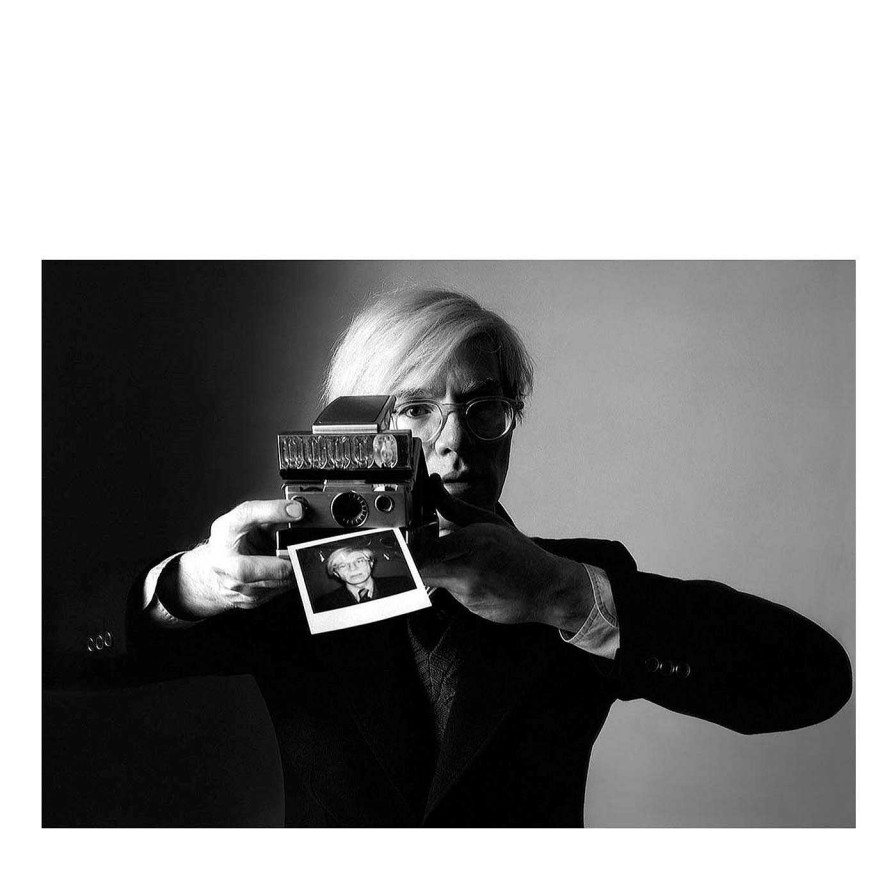 Art Oliviero Toscani Photographie De Portrait | Andy Warhol Con Polaroid 1975 Photographie