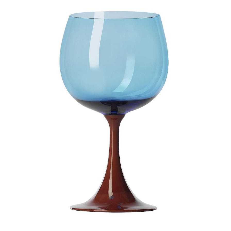 Arts De La Table NasonMoretti Verres A Vin | Verre A Pied Burlesque Coral & Blue De Stefano Marcato