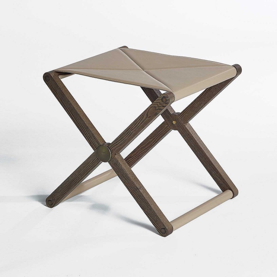 Mobilier Paolo Castelli Tabourets | Morandi Scranno Tabouret En Cuir