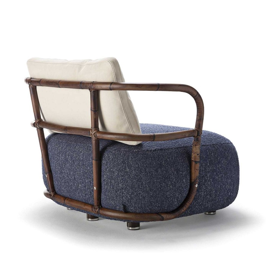 Mobilier Exteta Fauteuils D'Exterieur | Jungle Large Fauteuil Bas Bleu Par Massimo Castagna