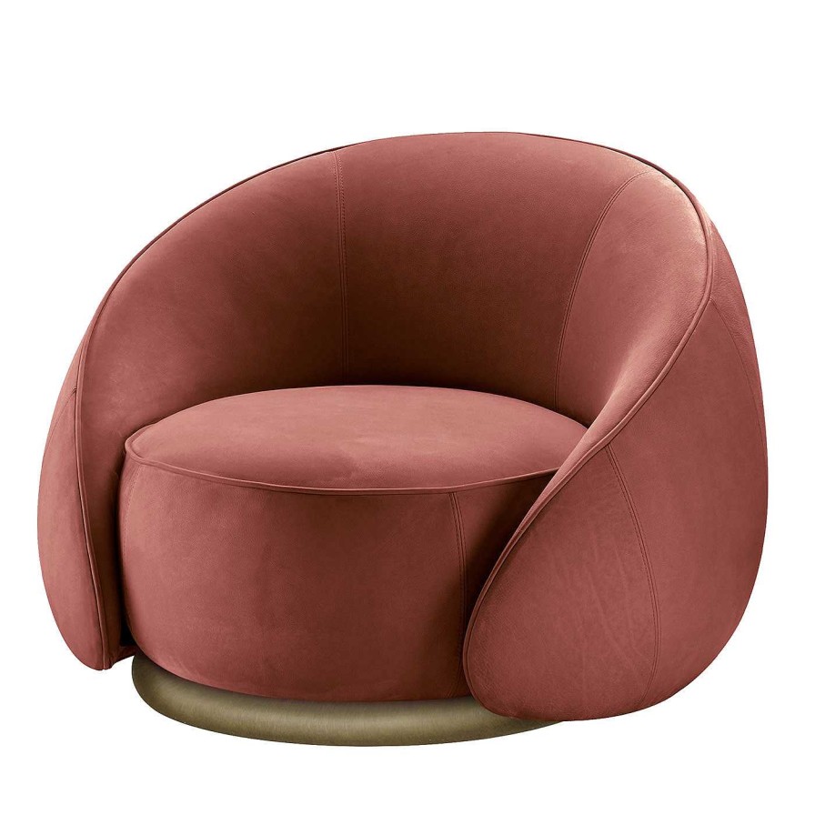 Mobilier Ghidini 1961 Fauteuils | Fauteuil Circulaire Rouge Abbracci Par Lorenza Bozzoli