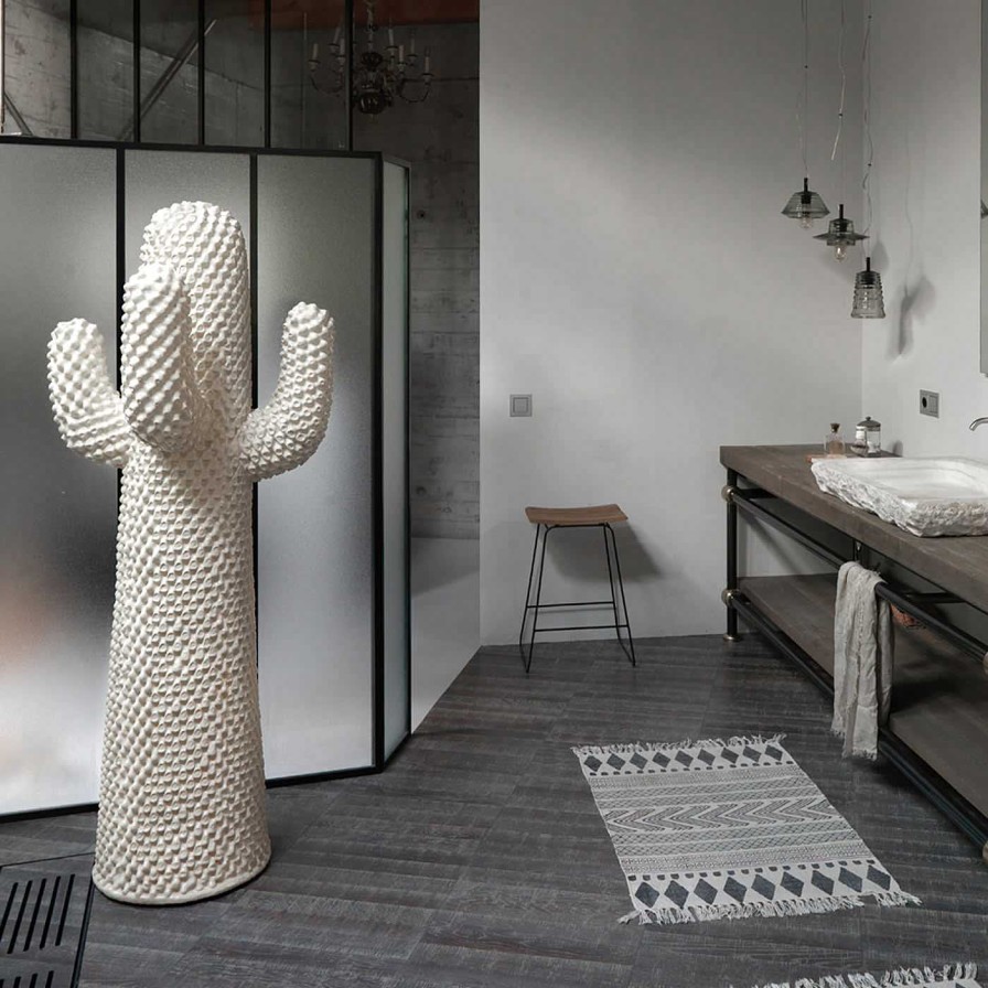 Mobilier Gufram Porte-Manteaux | Autre Porte-Manteau En Cactus Blanc Par Drocco/Mello