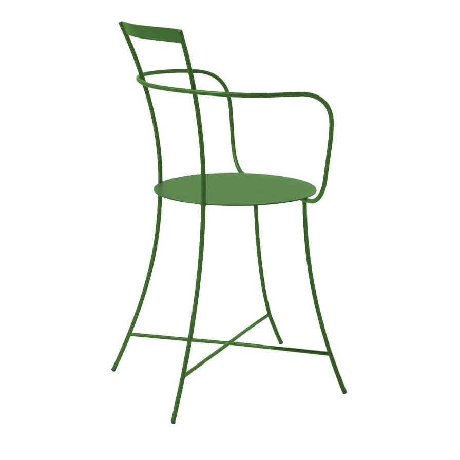 Mobilier Internoitaliano Chaises Et Tabourets D'Exterieur | Fauteuil Vert Irma De Mario Scairato