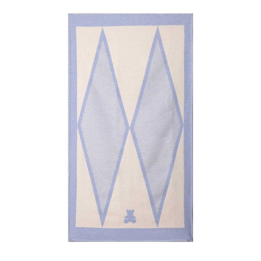 Decoration Luhdo Couvertures | Baby Harlequin Baby Blue Fancy Plaid