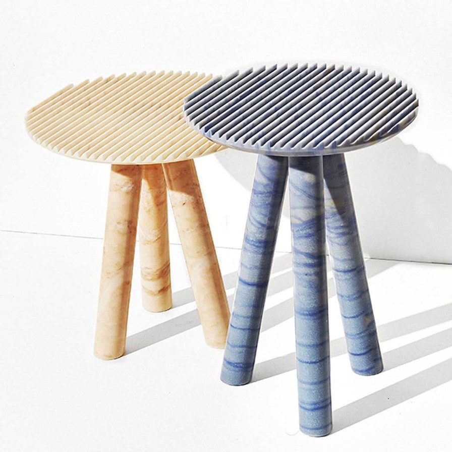 Mobilier Budri Tables D'Appoint | Table Basse A Feuillure Bleue De Patricia Urquiola