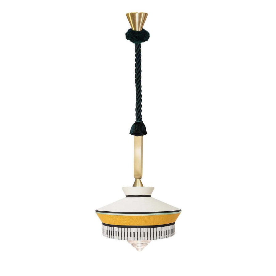 Eclairage Contardi Lighting Lampes Suspendues D'Exterieur | Lampe Pendante D'Exterieur Calypso Martinique Jaune Par Servomuto