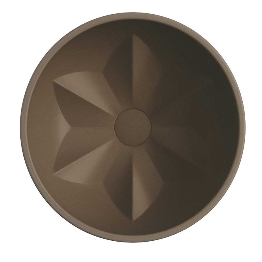 Decoration Azzurra Art Lavabos Et Baignoires | Cuvette A Main Fleur Round Chocolate-Brown