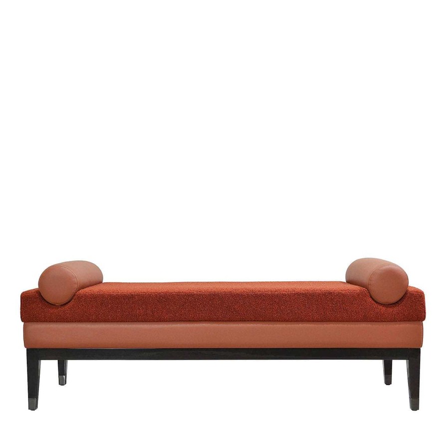 Mobilier Kabinet Bancs | Banquette Contemporaine Italienne En Tissu Terracotta