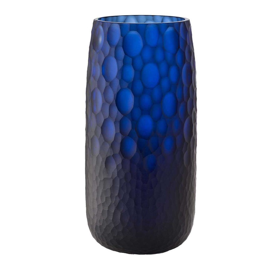 Decoration Salviati Vases A Fleurs | Vase Bleu Moyen Battuti