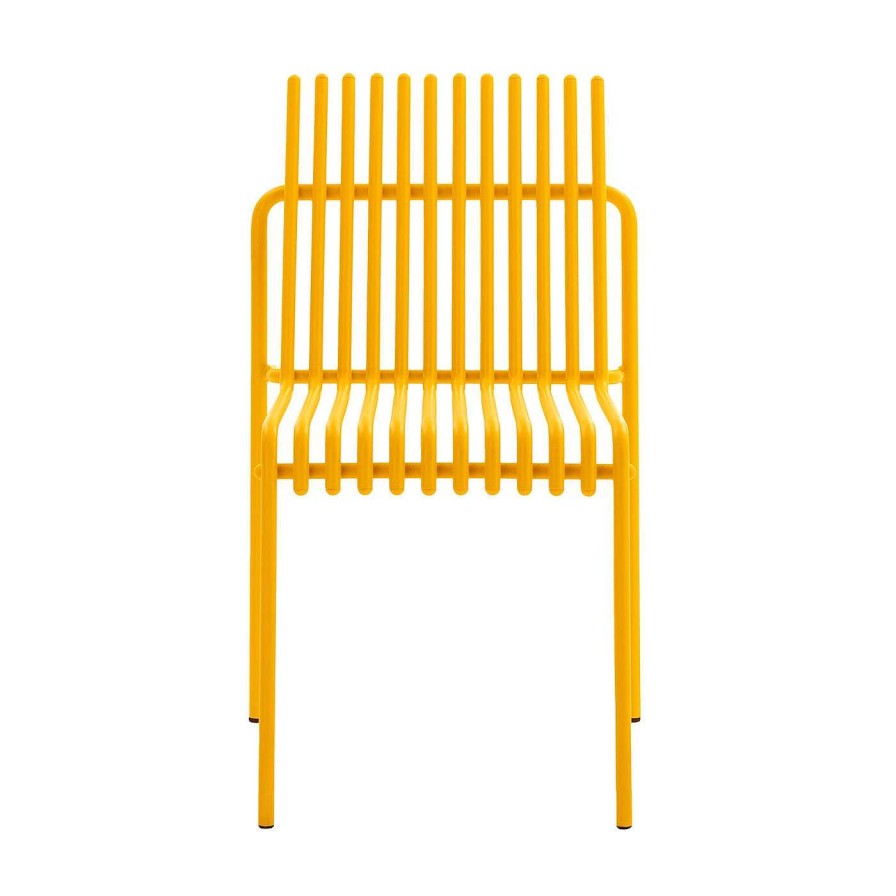 Mobilier Urbantime Chaises Et Tabourets D'Exterieur | Chaise Jaune Amalfi Par Basaglia + Rota Nodari