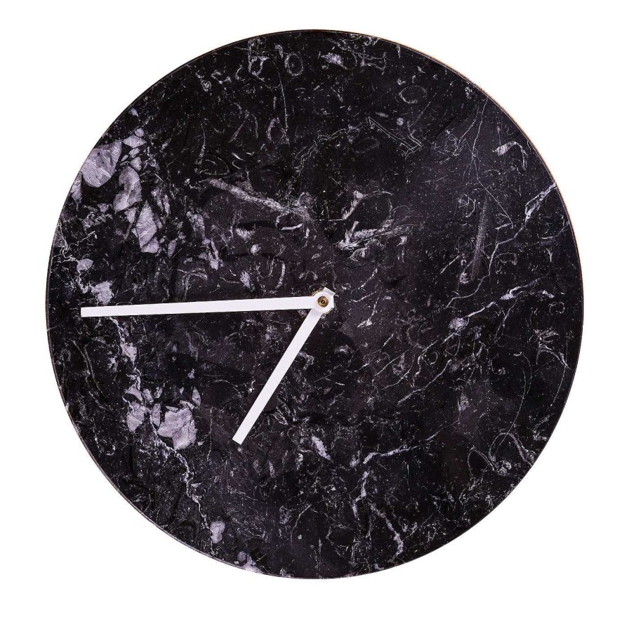 Decoration La Sartoria del Marmo by Lombardi Marmi Horloges | Horloge Murale Krono En Marbre Marquina Noir