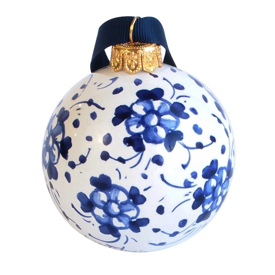 Decoration Ceramiche Santalucia Decorations De Vacances | Decoration De Noel A Fleurs Bleues #1