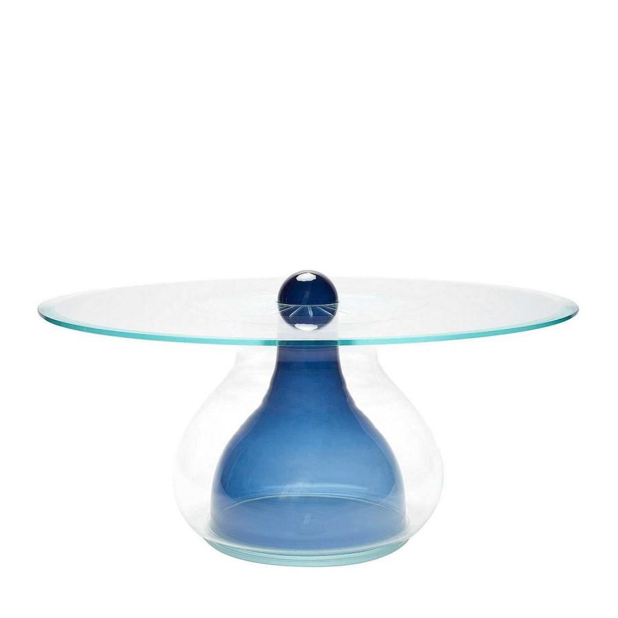 Mobilier Cappellini Tables A Cafe | Table Basse Miya Bleu Avio - Edition Collector Par Elena Salmistraro