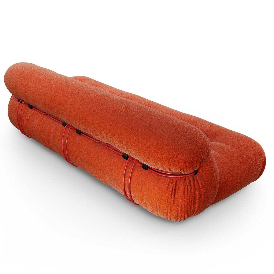 Mobilier Cassina Canapes | Soriana Canape 3 Places Orange Par Afra & Tobia Scarpa