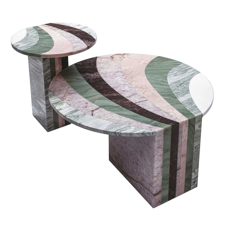 Mobilier Budri Tables Gigognes | Tables Basses Agua Marea De Patricia Urquiola