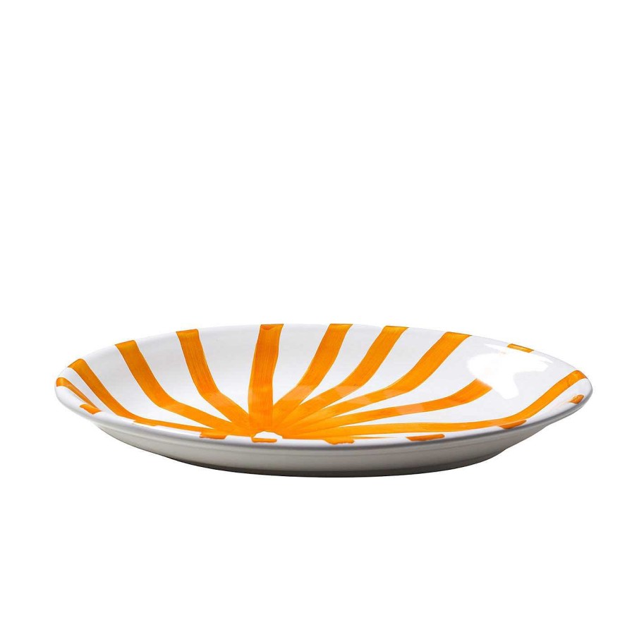 Arts De La Table Lab Design Plats De Service | Assiette De Service Ovale Orange Sun