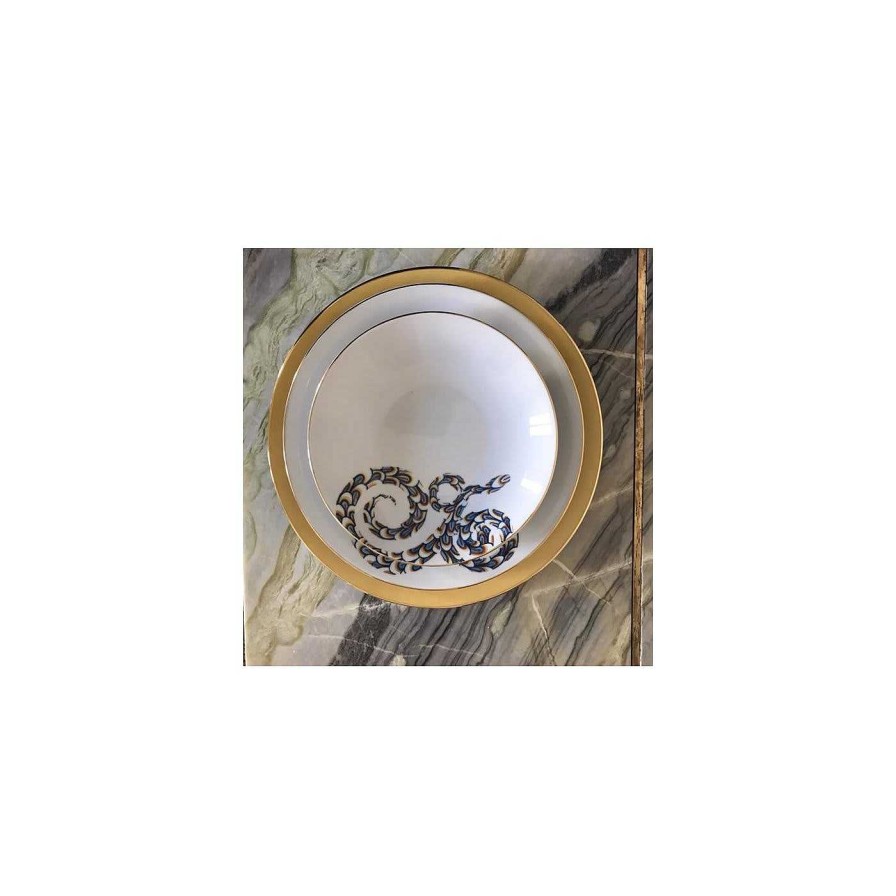 Arts De La Table Dalwin Designs Services De Table | Set De Trois Plats En Porcelaine Avec Serpent Italien